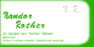 nandor rother business card